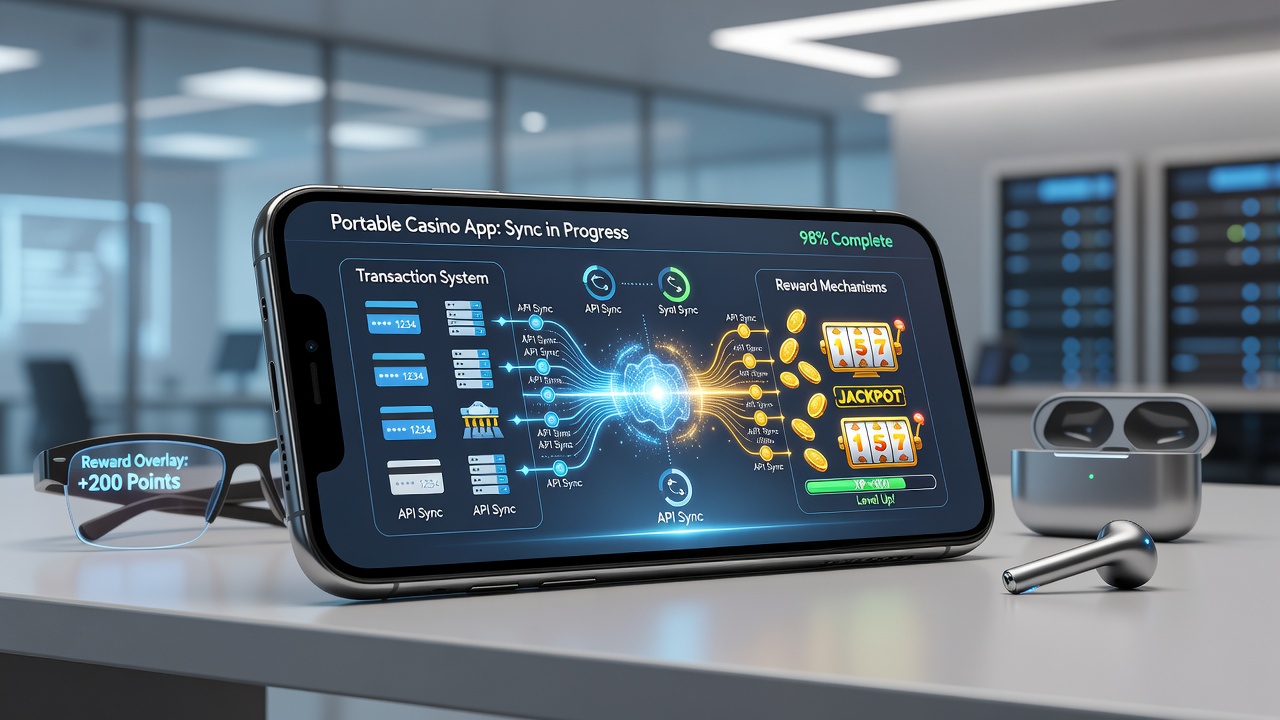 Backend dashboard view illustrating synchronized data streams between payment modules and loyalty reward engines in a casino application